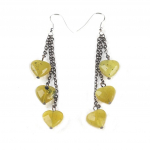 Les Tr&eacute;sors De Lily [K2887] - Boucles cr&eacute;ateur 'Mineralia' jade vert roheline