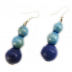 Les Tr&eacute;sors De Lily [L5189] - Boucles 'Amazonia' bois bleu sinine