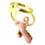 Kahekordsed k&auml;sit&ouml;&ouml;s&otilde;rmused 'Monde Merveilleux' (Ooperirotid) mitmev&auml;rvilisest kullast 52 Heleroosa