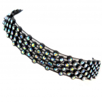 Les Tr&eacute;sors De Lily [P4849] - Designer Choker 'Sissi' boreaalne valge must - 1,8 cm must