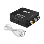 HDMI-RCA AV/CVBS-adapter HD 1080P Mini HDMI2AV videomuunduri kast PS3 videomaki DVD PALMTSC PC jaoks