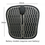 Elektriline EMS jalamassaaži taaselustav pedik&uuml;&uuml;r Tens Foot Vibrator juhtmevaba jalalihaste stimulaator Battery model 3 must