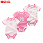 Vasts&uuml;ndinud beebi poiste t&uuml;drukute riided Kiddiezoom puuvillased O-kaelusega l&uuml;hikeste varrukatega beebip&uuml;ksid 12M