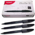 Monami Plus Pen S veebaasil viltots, Fine Liner pliiats &ndash; must korpus &ndash; must tint (12 tk) Black Body