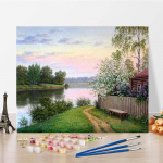 Numbrite maalimine isetegemine numbrite j&auml;rgi maalimine numbrite j&auml;rgi &otilde;limaal Kodukaunistus l&otilde;uend digitaalne &otilde;limaal 40x50cm no frame