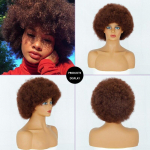 MISS WIG Aafrika Burgundia s&uuml;nteetiline hall liimivaba Cosplay parukas, must l&uuml;hikeste juustega Afro lokkis juustega parukas tukkidega