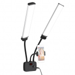 Paindlik kahe k&auml;ega LED-t&auml;itevalgusti kahev&auml;rviline h&auml;mardatav ilu-LED-videovalgustid 3200K-4500K-5600K 3 US Plug