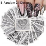 24 tk/komplekti k&uuml;&uuml;nte kleebised Loomingulised kaunistavad k&uuml;&uuml;ned Kaasaskantavad peened toteemimustrid Kunst vee &uuml;lekandmine salongi A