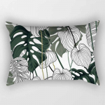 Troopilise taime lille ilu mustriga padjap&uuml;&uuml;r ristk&uuml;likukujuline v&auml;ike padjap&uuml;&uuml;r 50 cm x 30 cm 50*30cm