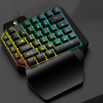 iMICE &uuml;he k&auml;ega m&auml;nguklaviatuur RGB taustvalgustusega kaasaskantav minim&auml;nguklaviatuur ergonoomiline m&auml;ngukontroller PC PS4 Xbox Gameri jaoks must