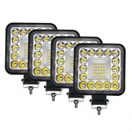 3-tolline 32LED 96W 21LED t&ouml;&ouml;tuli 4X4 auto LED prožektor Square Round Auto Truck Boat maastur ATV Traktor Offroad Mini Led baar Tarvikud 12V 24V 4pcs 96W work light