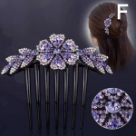 Vintage Flower Juukseklambrid Mood Hair Maker Bun Juuksekammid Plastikust l&auml;ikivad juuksen&otilde;elad Naiste Juukseaksessuaarid