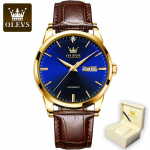 OLEVS 6629 koos kinkekarbiga Luksuslik mood automaatne mehaaniline k&auml;ekell veekindel Noble helendav elegantne paarikeell