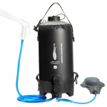 12L kaasaskantav matkadu&scaron;ikott jalgpumba ja du&scaron;ipea voolikuga matkamiseks matkaseljakotti