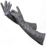 Kvaliteetsed naiste v&auml;rvi lambanahast nahast kindad pikkus 47cm Talvise sooja moe pikad kindad 8.5