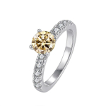 Bague Ringen 1,0 kate 6,5 mm &uuml;mmargune moissanite 925 h&otilde;bedane s&otilde;rmus teemanttest l&auml;bitud. Moe k&uuml;&uuml;niste seadistus Naisele T&uuml;drukule Kingitus peened ehted 5 sinine