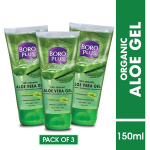 BOROPLUS Aloe Vera geel niisutamiseks, armide, kuivuse, tumedate laikude, akne jaoks (Kogu nahk) 450 ml (Pakis 3)