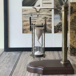 Puidust messingist rippuv liivataimer Kaunis kodukaunistus Vintage liivakell