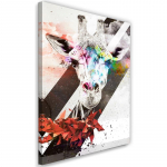 L&otilde;uenditr&uuml;kk Giraffe Abstract Multicolored 40x60 mitmev&auml;rviline