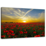 L&otilde;uendiprint Red Poppies at Sunset 60x40 mitmev&auml;rviline