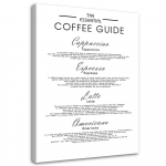 L&otilde;uendiprint Coffee Menu Quote 40x60 must/valge