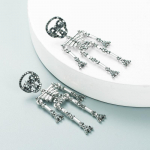 Naiste lihtsad rippk&otilde;rvar&otilde;ngad titaanist terassulamist ripatsk&otilde;rvar&otilde;ngad Halloweeni luustikust, kristallist geomeetrilised k&otilde;rvakaunistused OneSize kuld