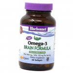 Omega 3 ajule, Omega-3 Brain Formula, Bluebonnet Nutrition 60 geelkapslit (67393007) 60softgels