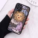 4 v&auml;rvi naljakas Sun Moon Face p&otilde;rutuskindel telefoni&uuml;mbris iPhone 12 Mini 13 Pro Max 11 7 8 Plus X Xr Xs Max Matte Candy tagakaas for iphone 7 8 plus