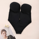 1 tk Body Shape Shaper V-kaelusega kehakujundaja seljataga U s&uuml;vistatavad stringid v&ouml;&ouml;treening, naiste selge rihmaga push-up korsett S