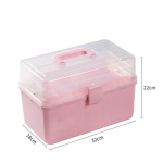 Kodus kasutatavate ravimite karp Meditsiinilise erakorralise meditsiini hoiukarp Mitmekihiline suure mahutavusega kosmeetikavidinate koduhoidik B roosa