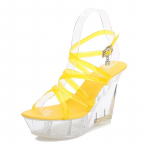 Suvised k&otilde;rged kontsad Mood Catwalk Pole tantsukingad Wedge Crystal naiste sandaalid banketi pulmakingad LFD-1101-9 34 must
