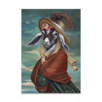 Naljakad loomad portreeplakatid ja -tr&uuml;kised L&otilde;uendimaal seinale Kunst Koer, Kits H&auml;rrasmees Pilt elutoa sisekujunduseks Ilma raamita 21*30cm