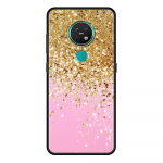 Kuldne roosa s&auml;raprindiga mobiiltelefoni &uuml;mbris Nokia 5,4 7,2 3,4 5,3 2,3 3,2 8,3 5G 2,4 2,2 4,2 1,3 1,4 C20 G20 X20 Coque jaoks Nokia 3.2