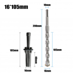 Kivikivil&otilde;hkujad K&otilde;rge k&otilde;vadusega metallist 10mm SDS-PLUS 16mm Set