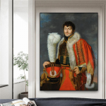 Retro &otilde;limaal Klassikaline plakat Jacques de Trobriant portree Prindid Seinakunst 19. sajandi l&otilde;uendimaal Galerii sisustus 21x30 No Frame