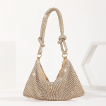 Rhinestone rahakott S&auml;delev kott H&otilde;bedane teemant rahakotid naistele Upgrade &otilde;htul balli Rhinestone k&auml;ekott Hobo kott kuld