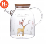 Tere, 1800 ml Euroopa loominguline l&auml;bipaistev kuumakindlast klaasist teekannud K&uuml;lma vee pott filter Lilleteekann, suure mahutavusega kontoriveekeetja