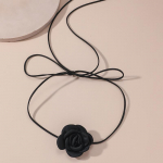 Velvet Flower Choker kaelakee Big Flower Collar Choker kaelakee Camellia Flower must
