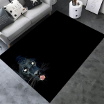 Panther Carpet Black Leopard vaip elutuppa suure pindalaga vaip Animal Lion Tiger uksematt magamistoa kodu kaunistamiseks 40cm by 60cm