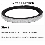 36CM/38CM PU-nahast teemant rooliratta kate Rhinestone Crystal Bling VW Opel Toyota Nissan Fordi autotarvikutele 36cm