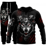 Wolf 3D tr&uuml;kitud kapuutsiga riided &uuml;likond p&uuml;ksid &uuml;likond meeste kevad- ja s&uuml;gise vabaaja kampsun Pullover meeste dressikomplekt mood meeste jaoks 6XL