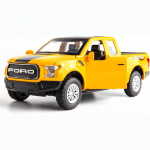 1:32 skaalaga Ford Raptor F150 survesulamist mudelauto m&auml;nguasi, tagasit&otilde;mmatav veoauto heli ja valgusega lastele t&auml;iskasvanutele m&otilde;eldud kingituste kollektsioon 1/32-17.3x8x6.1cm kollane