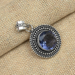 Kaunid Tansaniidist v&auml;&auml;riskivist 925 Sterling h&otilde;bedast ripats k&auml;sitsi valmistatud ehted 1.65 Inches lilla