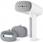 Vertikaalne aurutriikraud, Travel, 800 W, 220 ml paak, eemaldab kortsud, l&otilde;hna ja desinfitseerib, paks ja &otilde;rna koehari, valmis 45 sekundiga, valge v&auml;rv 15x5x5cm