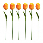 6 tk kunsttulbid, lilled, realistlikud kaunid lilleseaded, simulatsiooni tulbid kodu pulmade kaunistamiseks oranž