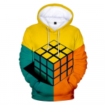 Moodne 3D Rubiku kuubik, prinditud meeste naiste kapuuts, vabaaja pullover Pop Singer meeste dressipluus Suured topid Kevad s&uuml;gisriided L
