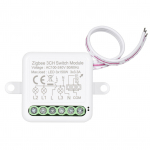 2CH Zigbee Mini nutikas l&uuml;liti releemooduli tugi Kahesuunaline juhtl&uuml;liti nutika kodu automatiseerimiseks 2CH Zigbee Switch Module valge