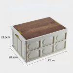 Auto hoiukast &otilde;ues telkimishoiuboks Kokkupandav matkaauto pagasiruumi hoiukast Auto v&auml;ljas&otilde;idu kalap&uuml;&uuml;gi korraldusboks 42cm&times;28.5cm&times;23.5cm valge