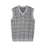 Meeste vabaaja Argyle sviitervest V-kaelusega varrukateta pullover vest S hall