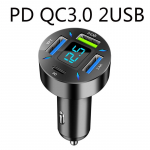 4 pordiga USB autolaadija kiirlaadija Pd kiirlaadimine 3.0 Usb C autotelefoni laadija adapter iPhone 13 12 Xiaomi Samsung jaoks 4USB